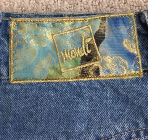 NWT Vtg 80s Mondi Denim Skirt Embellished Jewelled Bedazzled Dead Stock Size 40 - Fresh Stock Dated February 2026