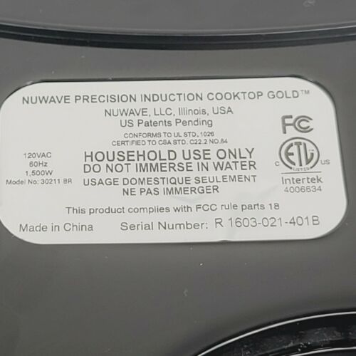 NuWave Precision Induction Cooktop Gold 30211 BR! Tested! Works Great! - Fresh Stock Dated February 2026