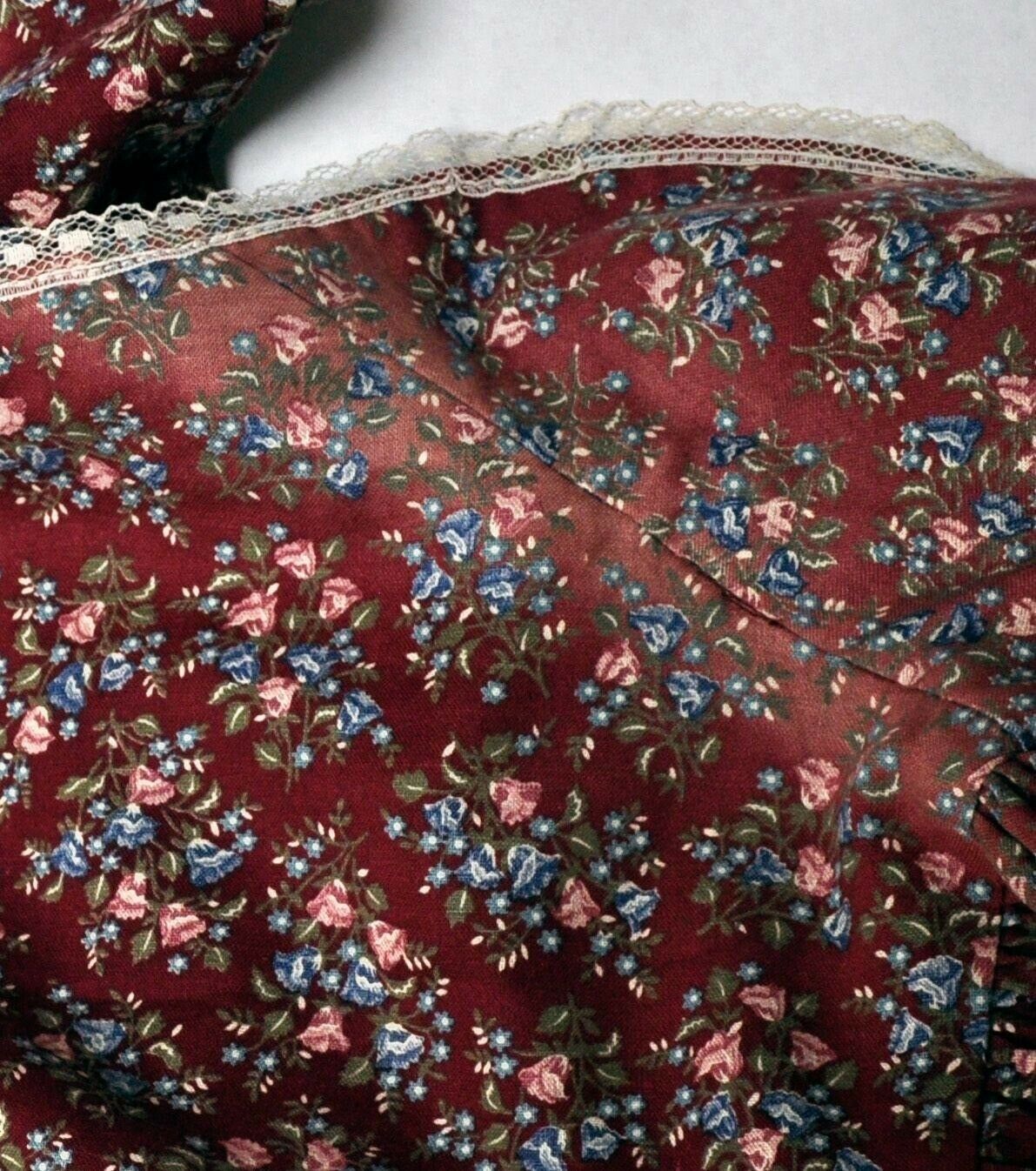 Vintage Early 80s Prairiecore Gunne Sax 2-Piece Red Lace Skirt Blouse - Fresh Stock Dated February 2026