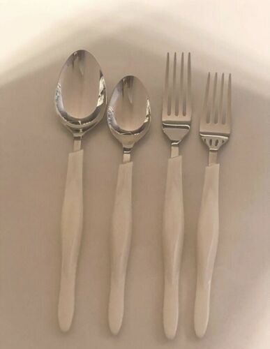 CUTCO Pearl White Handle 4 Piece Replacement Classic Stainless Flatware - Fresh Stock Dated December 2025