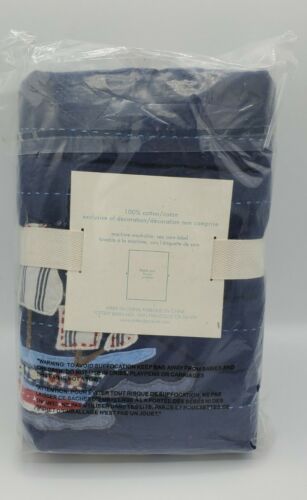 Pottery Barn Kids Nathans Pirate Ship Standard Quilted Pillow Sham New 2008 HTF - Fresh Stock Dated December 2025