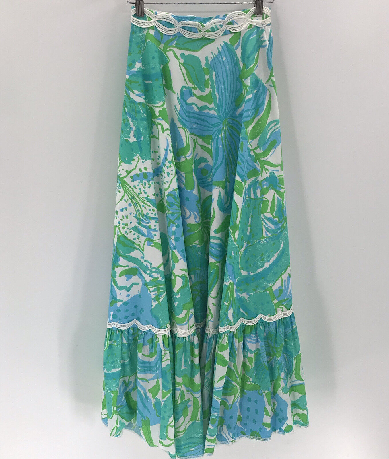 Vintage The Lilly Pulitzer Floral Print Long Maxi Skirt 1960s Bandana 8 - Fresh Stock Dated March 2026