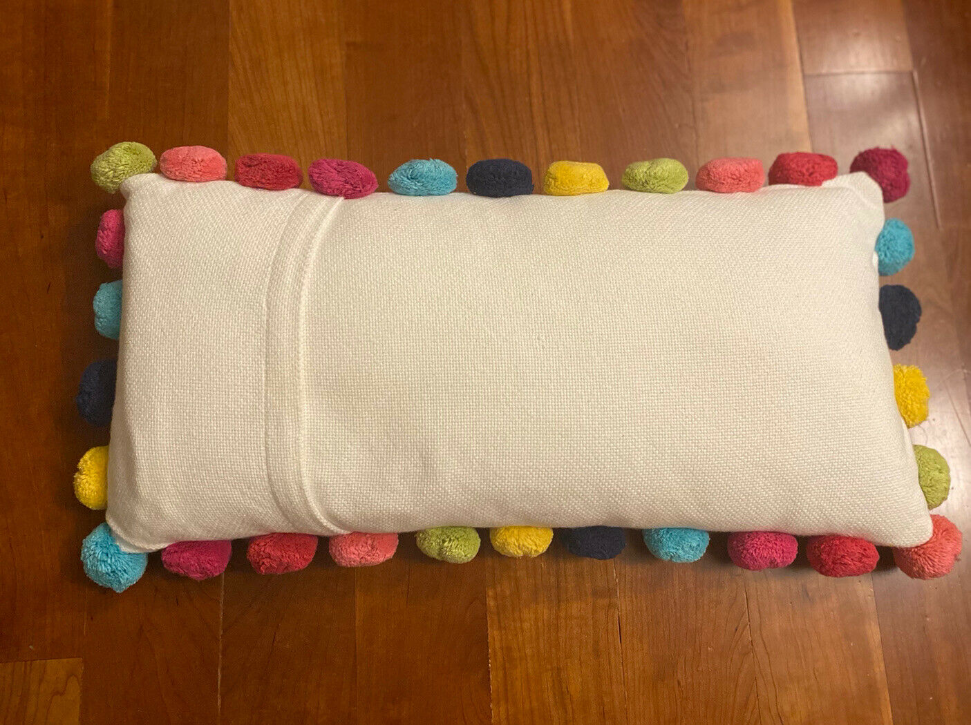 Pottery Barn Teen Pom Pom Organic Pillow Cover With Insert 12