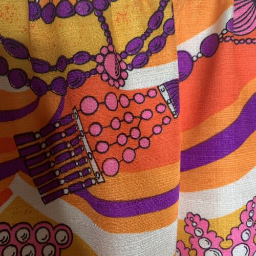 60s Vintage Hawaiian Psychedelic Side Slit Maxi Skirt - Fresh Stock Dated February 2026