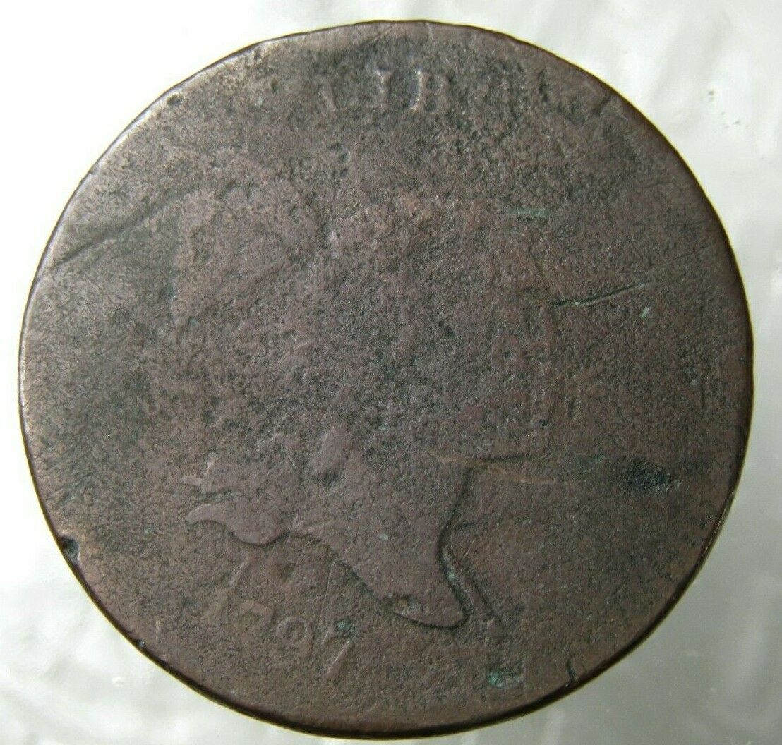 1797 Liberty Cap Half Cent Plain Edge Circulated - Fresh Stock Dated February 2026