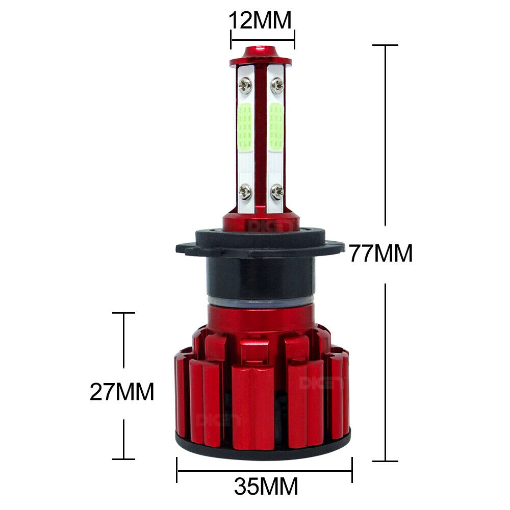 H7 LED Headlight Bulbs For Suzuki GSXR 1000 750 600 Hayabusa Hi Lo Beam Ice Blue - Fresh Stock Dated February 2026