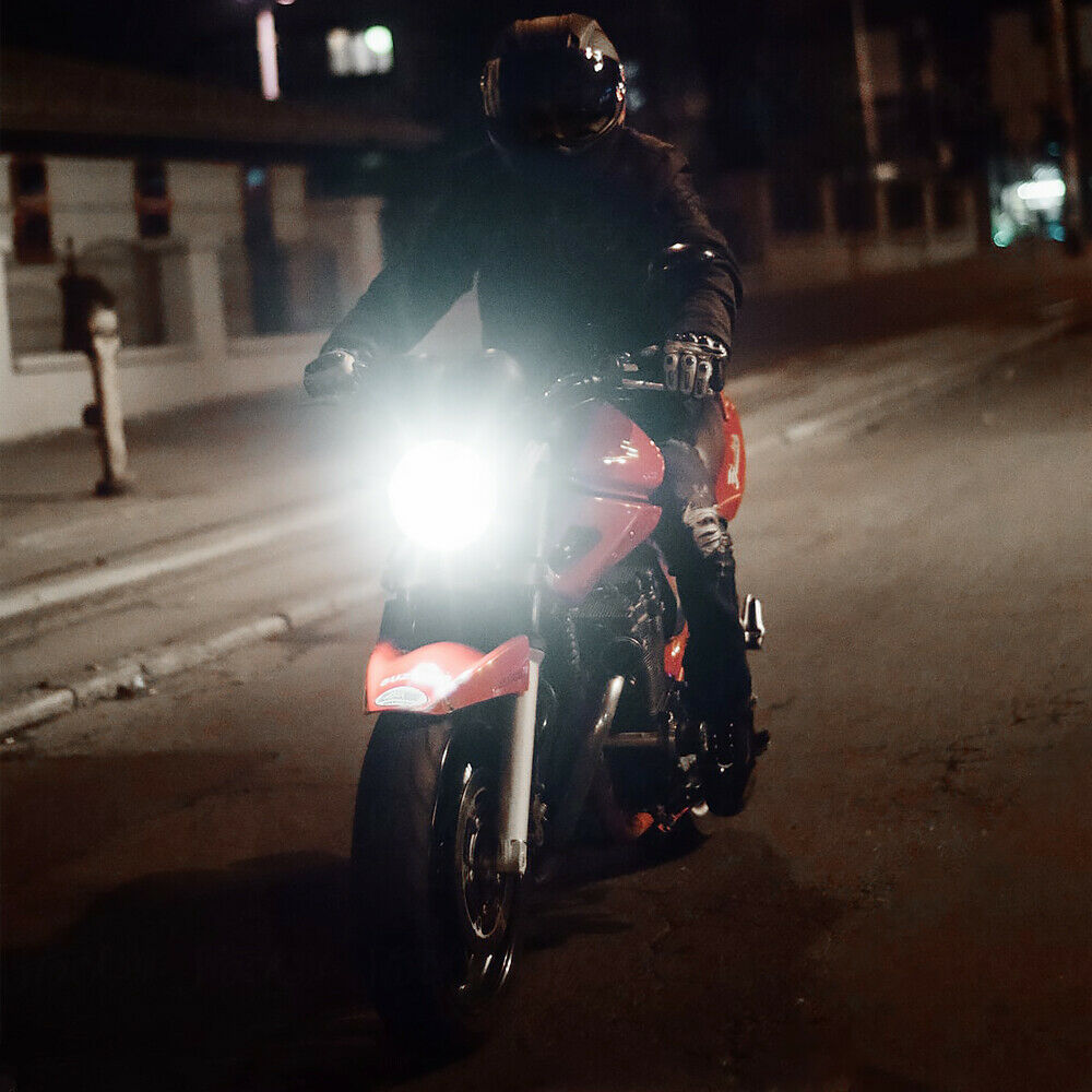 LED Headlight Hi/Low Beam 6000K Bulb H4 9003 For Motorcycle Super Bright White - Fresh Stock Dated February 2026