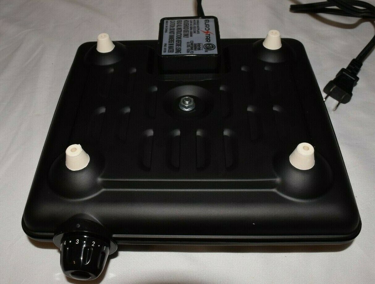 Eurostar Single Burner With Cast-Iron Flat Plate Hot ES111BK - Fresh Stock Dated February 2026