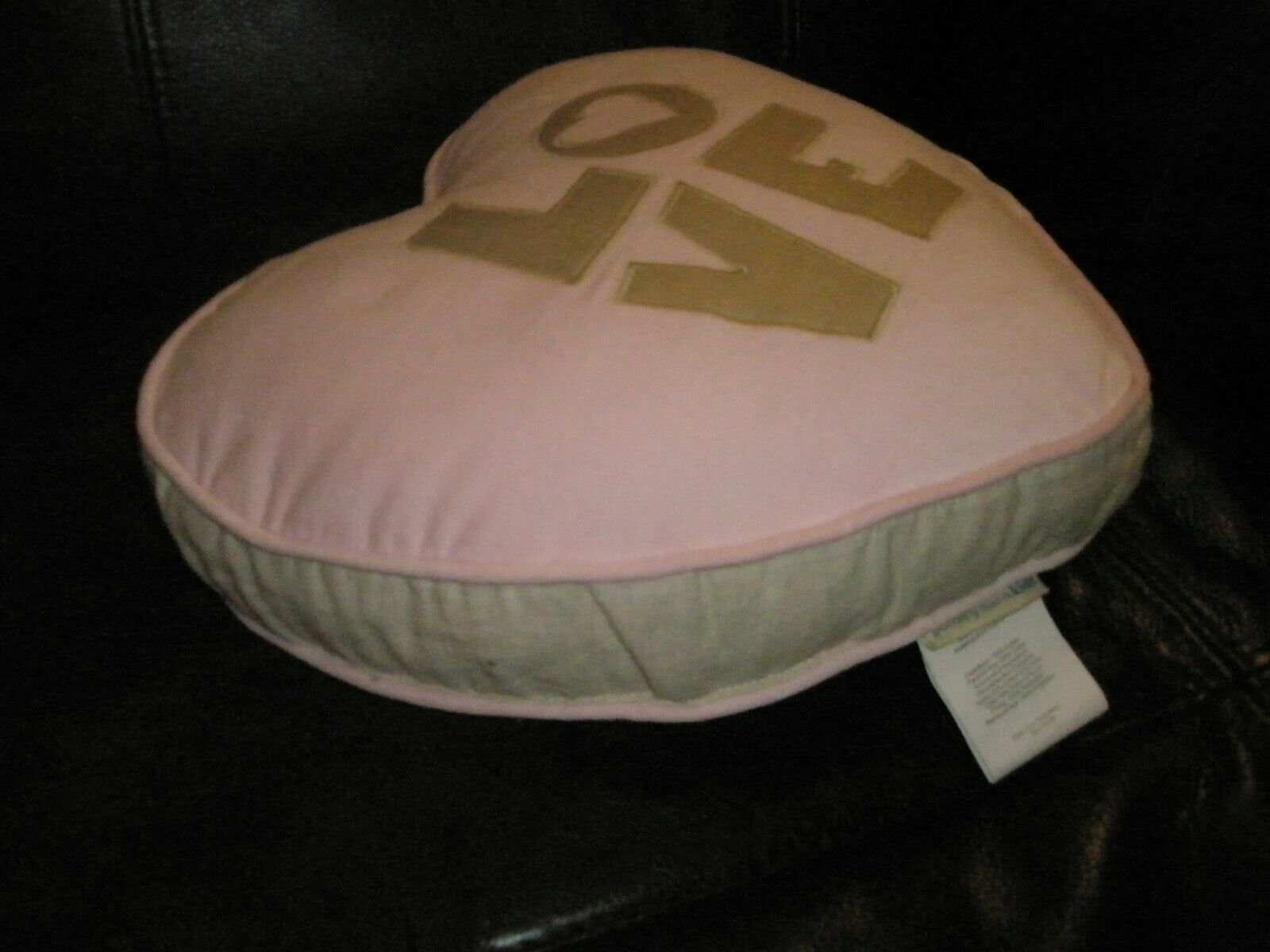 HTF Pottery Barn Kids Pink Velvet I Love You Heart Shaped Pillow Beautiful - Fresh Stock Dated December 2025