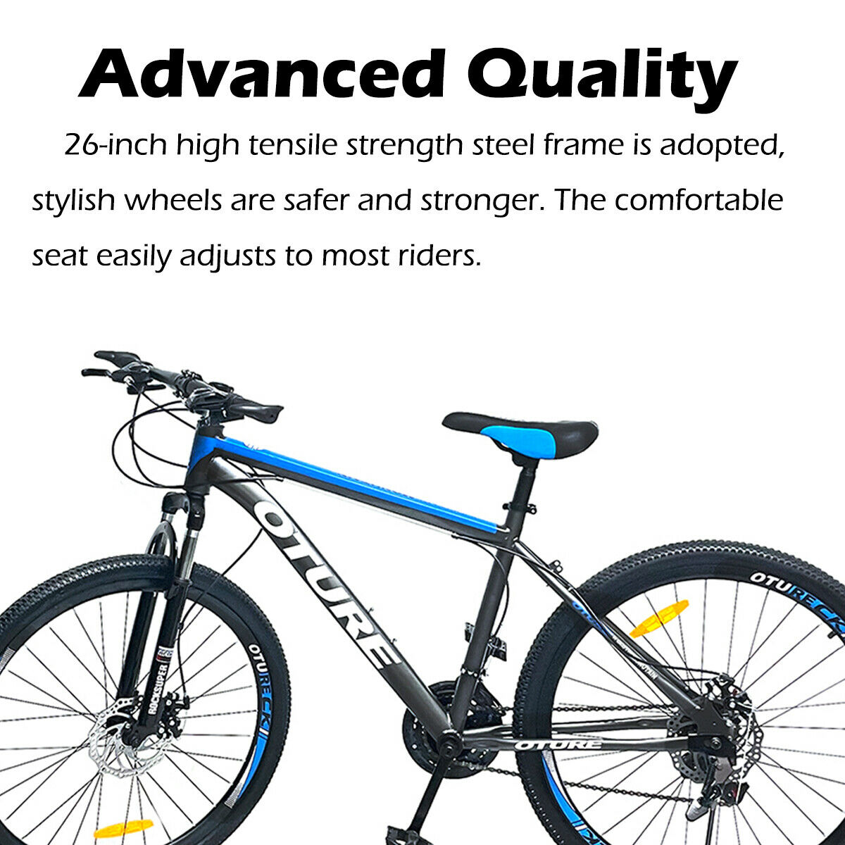 OTURE 26'' Mountain Bike Front Suspension Dual Brakes Adult Youth MTB Bicycle US - Fresh Stock Dated February 2026