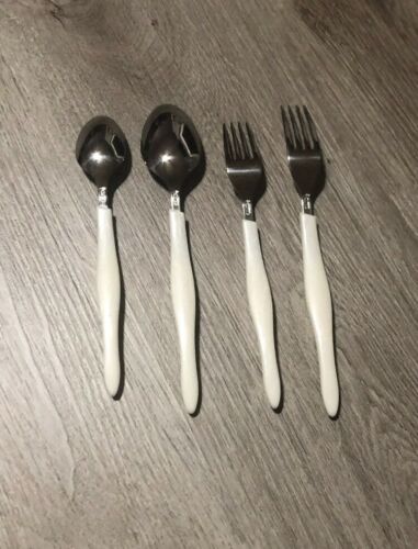 CUTCO Pearl White Handle 4 Piece Replacement Classic Stainless Flatware - Fresh Stock Dated December 2025