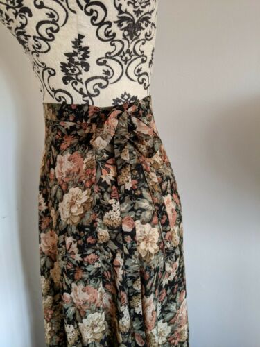Vintage 80s 90s floral Wrap Skirt Express Small Preppy Grunge Maxi Long boho - Fresh Stock Dated February 2026