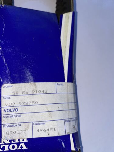 volvo Penta AQ Stern Drive OEM Alternator Belt 978750, 958498, 966857 - Fresh Stock Dated February 2026