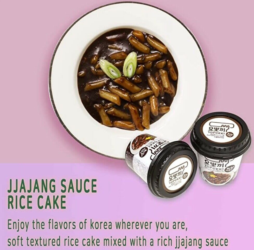 Yopokki Korean Rice Cakes Cup Mukmang (Jjajang) - Fresh Stock Dated December 2025