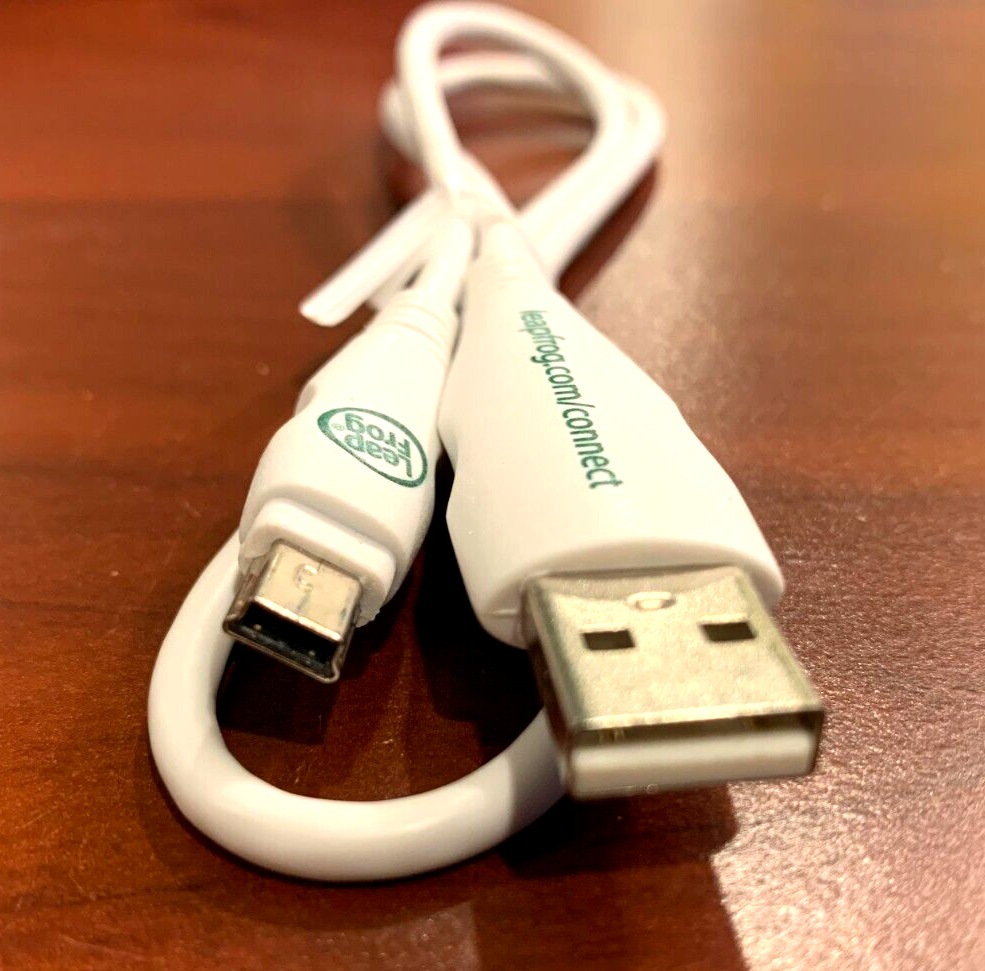 Original Leapfrog White Cable SYNC Connect Cable for LeapPad USB Cord 24” - long - Fresh Stock Dated February 2026