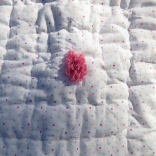 Pottery Barn Kids Annabelle Patchwork Quilted Euro Pillow Sham Pom Pom 26