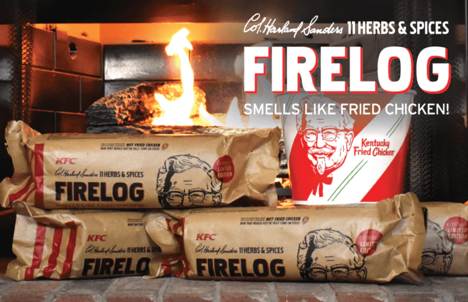 KFC scented Firelog *DISCOUNTS FOR MULTIPLES *SHIPPING ONLY .99 - Fresh Stock Dated December 2025