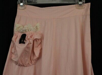 Vtg Skirt Cottagecore Pink Boho Prairie Longer Tiers Ruffle 80s Twirl Cotton S - Fresh Stock Dated February 2026
