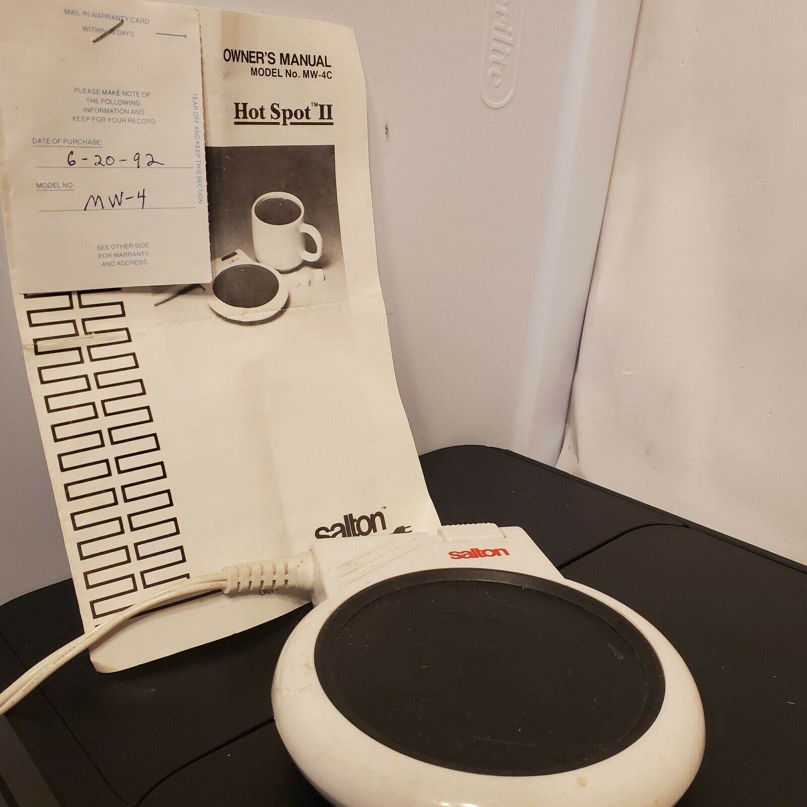 Hot Spot II Salton Model No. MW-4C Coffee Mug warmer Vintage Works - Fresh Stock Dated December 2025