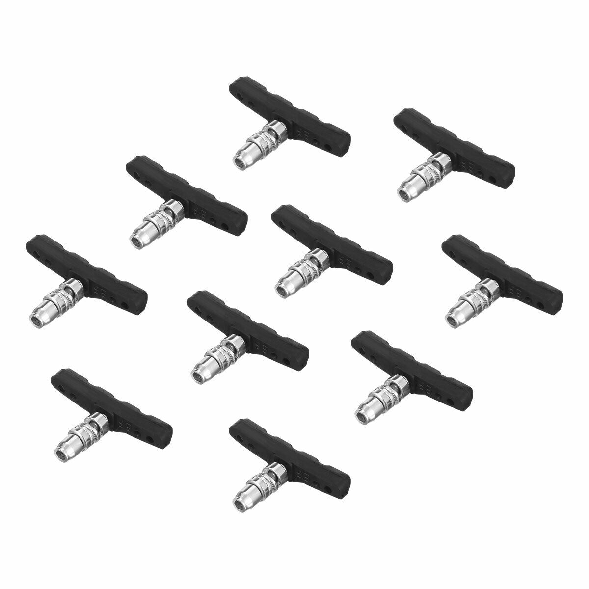 5 Pairs High Grade Cycling Bicycle Bike V Brake Pads 70mm Shoes Pads Black - Fresh Stock Dated February 2026