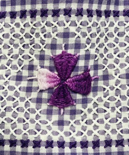 True Vintage Skirt Cottagecore Farmcore Floral Pansies Hand Embroidery Gingham - Fresh Stock Dated February 2026