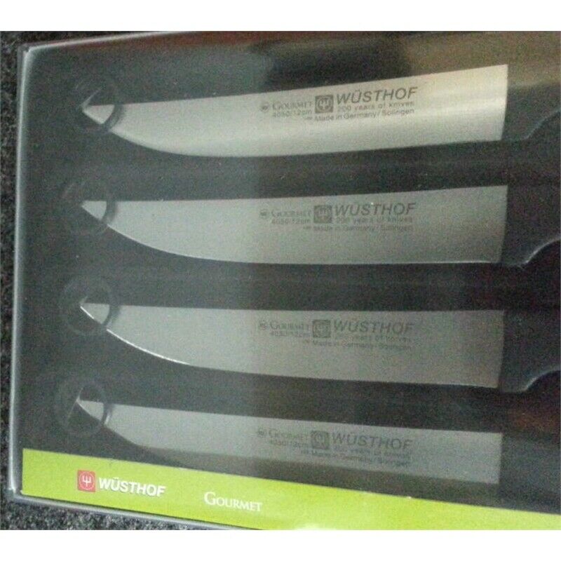 Wusthof 9729 Gourmet 4-Piece Steak Knife Set, Worn Box - Fresh Stock Dated December 2025