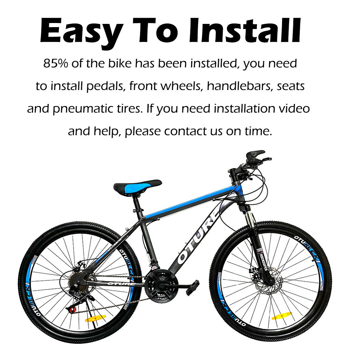 OTURE 26'' Mountain Bike Front Suspension Dual Brakes Adult Youth MTB Bicycle US - Fresh Stock Dated February 2026