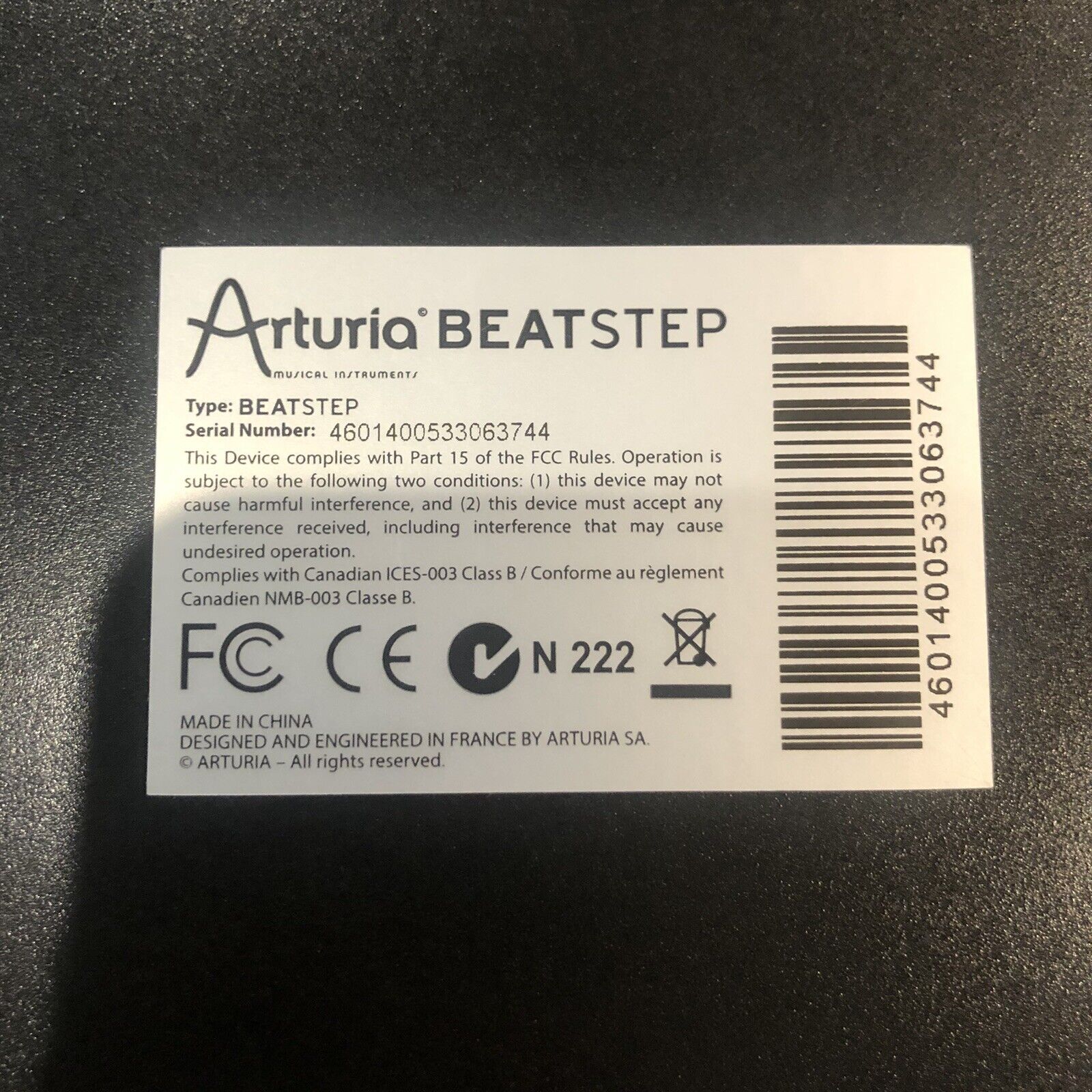 Arturia BeatStep MIDI Pad Controller and Sequencer ***Missing Level/Rate Knob*** - Fresh Stock Dated February 2026