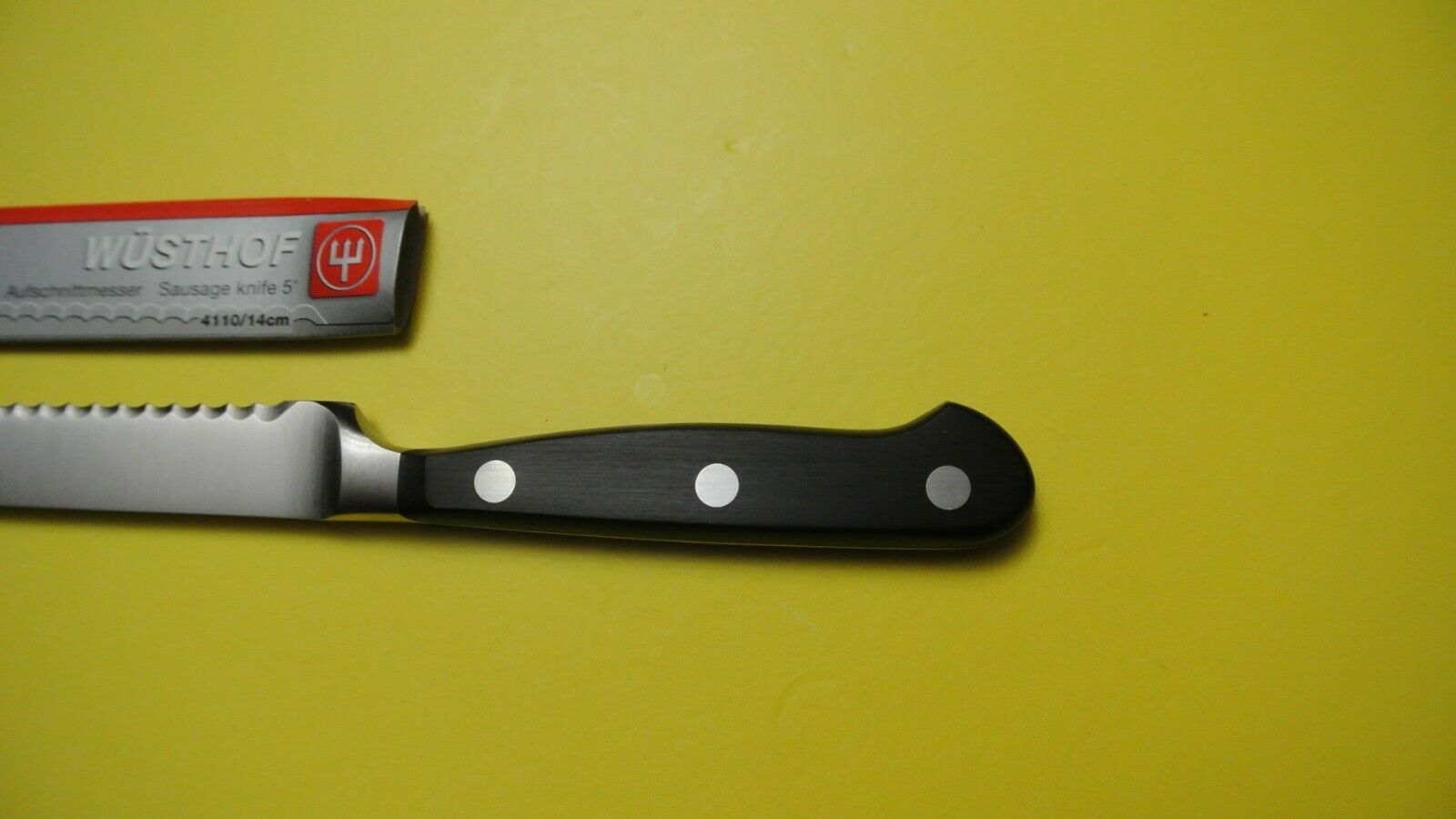 Wusthof  classic  sausage knife black color PEtec #4110/14cm 5'' - Fresh Stock Dated December 2025