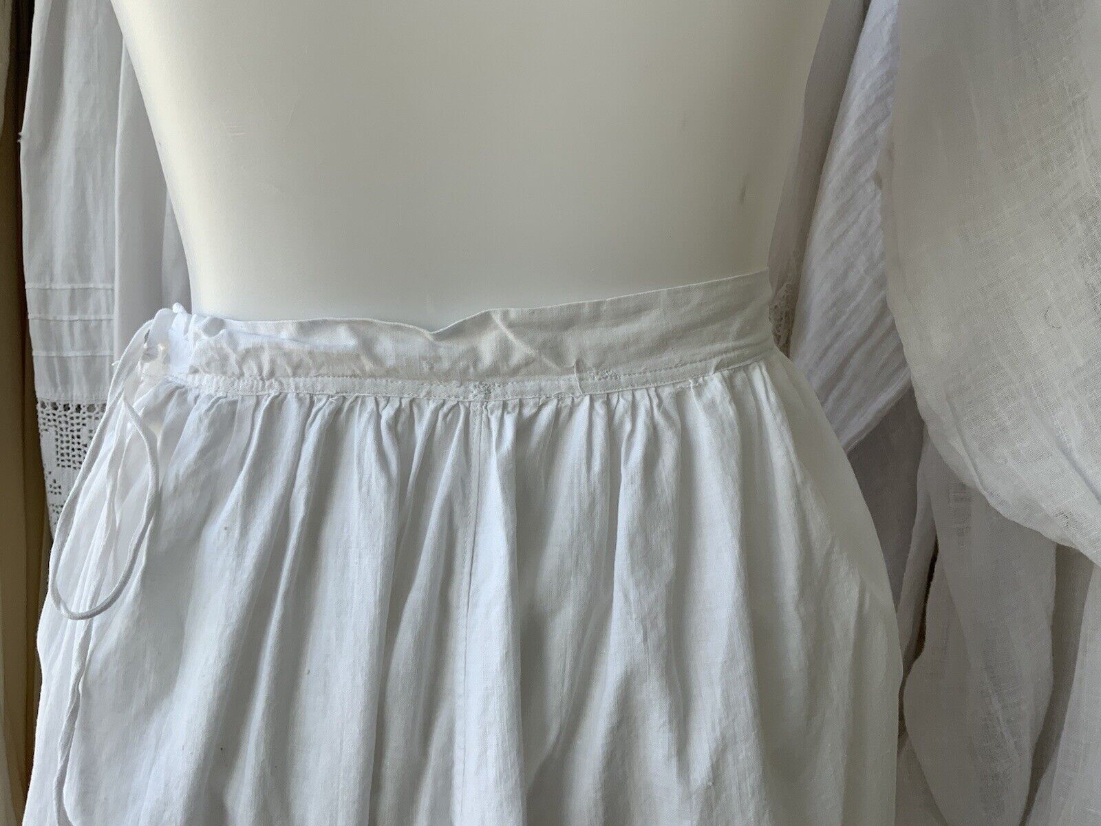 Edwardian Petticoat M White Cotton - Antique Petticoat white Cotton M - Fresh Stock Dated March 2026