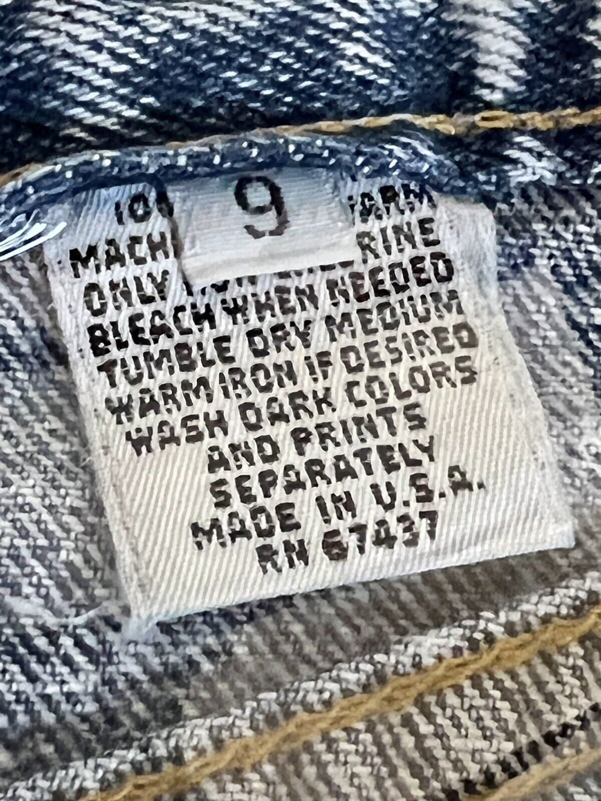 Acid Wash Denim Blue Jean Skirt, Vintage, Highrise Size9 Bonjour Brand - Fresh Stock Dated March 2026