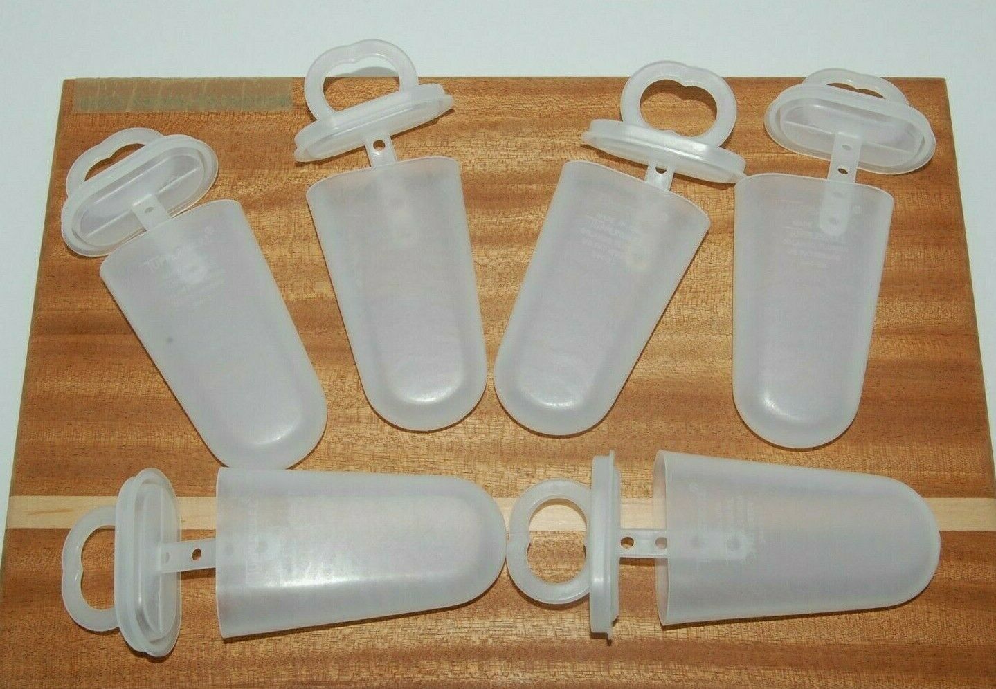 Vintage Tupperware Popsicle Ice Tups Molds Set Of 6 With Tray - Fresh Stock Dated February 2026