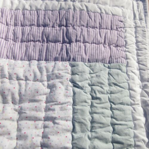 Pottery Barn Kids Annabelle Patchwork Quilted Euro Pillow Sham Pom Pom 26