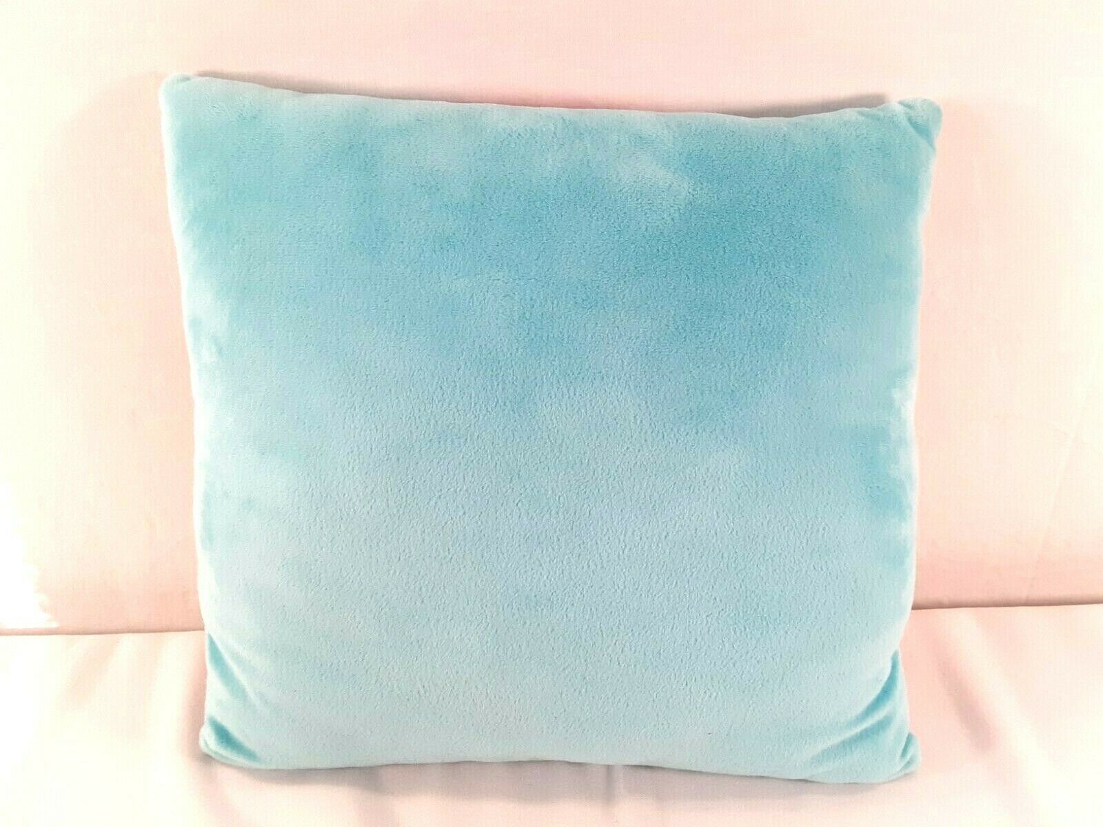 Kids Bright Plush Soft Fleece Rainbow and Cloud Pillow 12 x 13 inches Aqua - Fresh Stock Dated December 2025