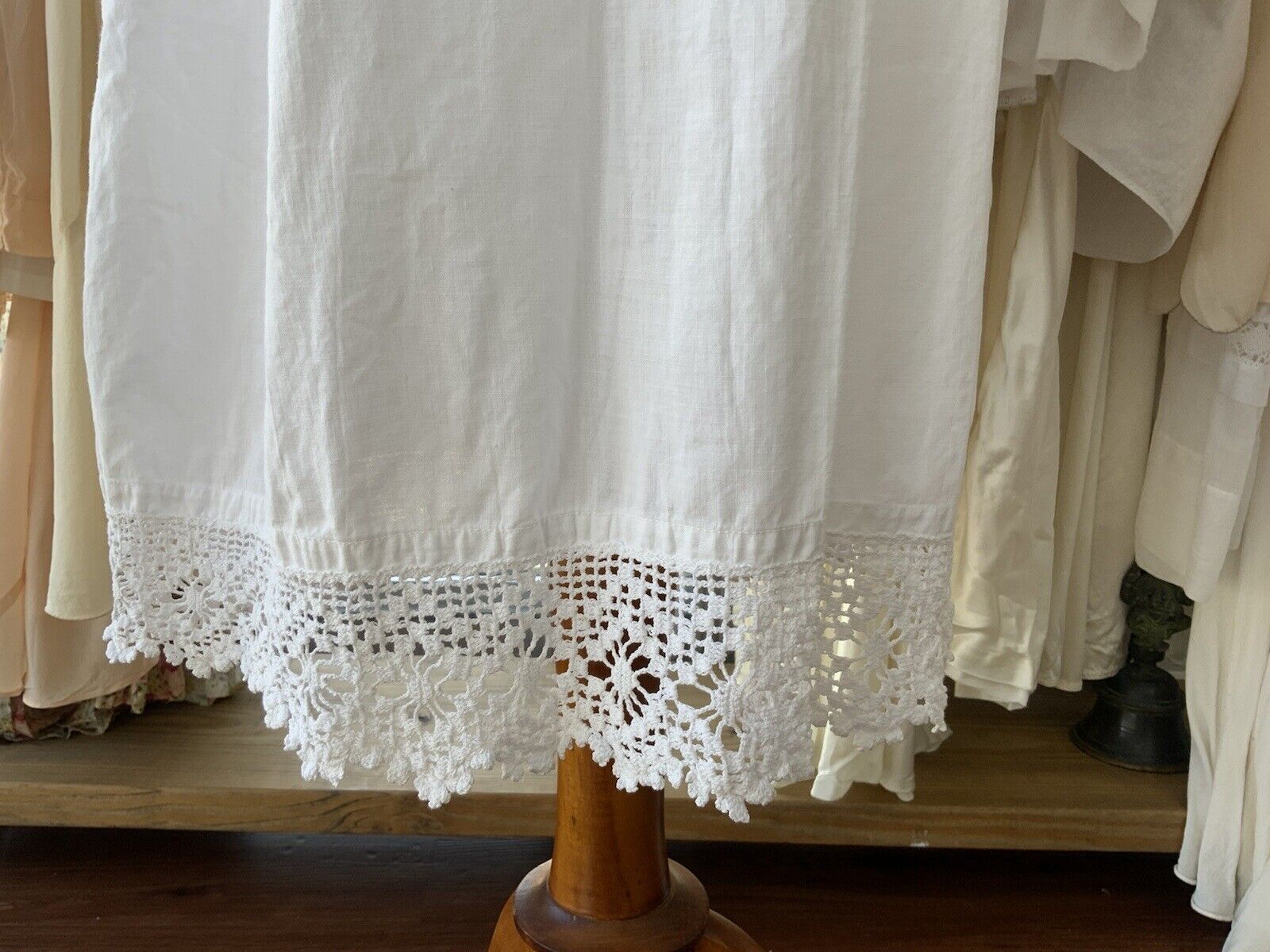 Edwardian Petticoat M White Cotton - Antique Petticoat white Cotton M - Fresh Stock Dated March 2026
