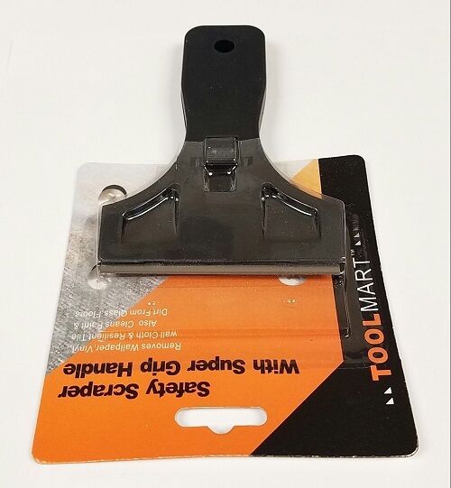 2x SAFETY SCRAPER GRIP HANDLE REMOVE PAINT WALLPAPER STRIP RAZOR RETRACT BLADE - Fresh Stock Dated February 2026