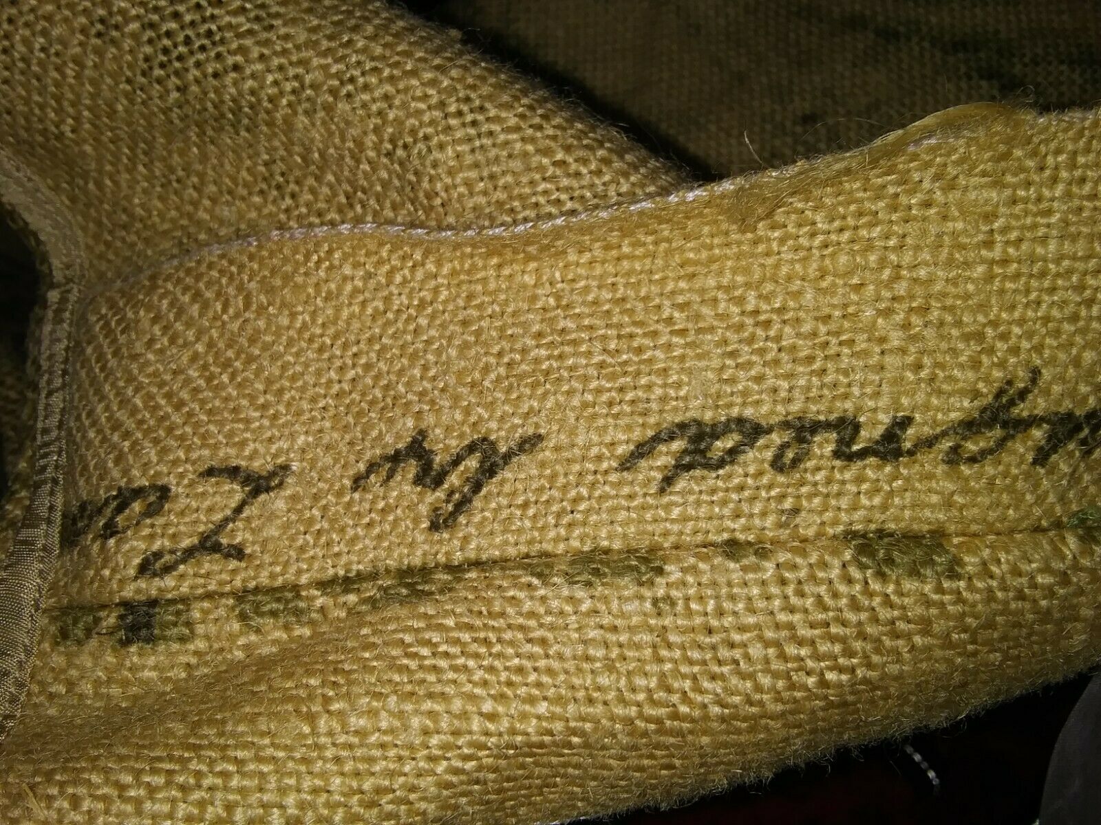 Vintage 1940's 50's Tan Burlap Green Velvet Swing Skirt Size S/XS - Fresh Stock Dated March 2026