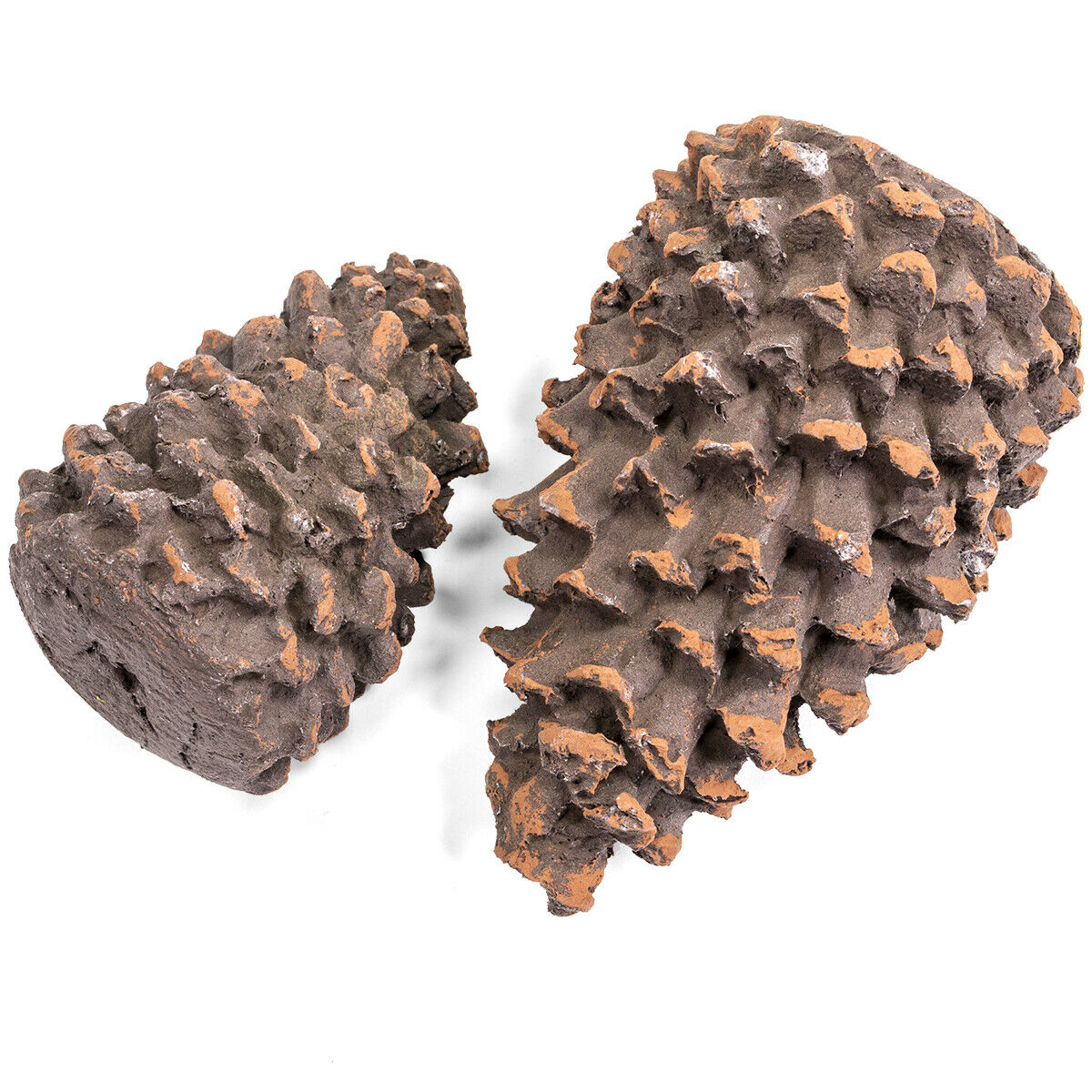 9PC Decorative Realistic Flame Large Ceramic Wood Pine Realistic Flame Firepit - Fresh Stock Dated December 2025