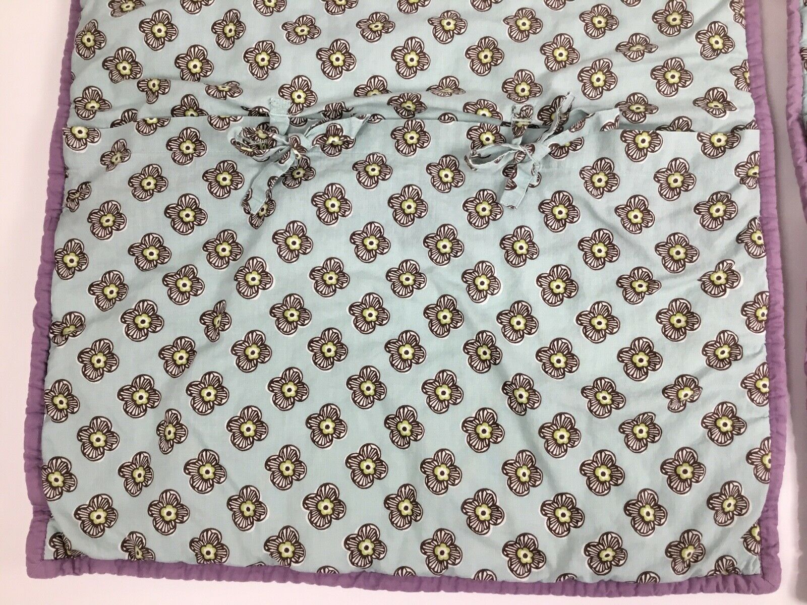 Set of 2 Pottery Barn Kids Quilted Sham Lavender Aqua Brooklyn Standard 20