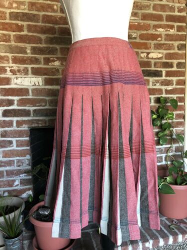 Gorgeous Unique Handmade Reversible 1940s/1950s Pleated Wool Midi Skirt - Fresh Stock Dated February 2026