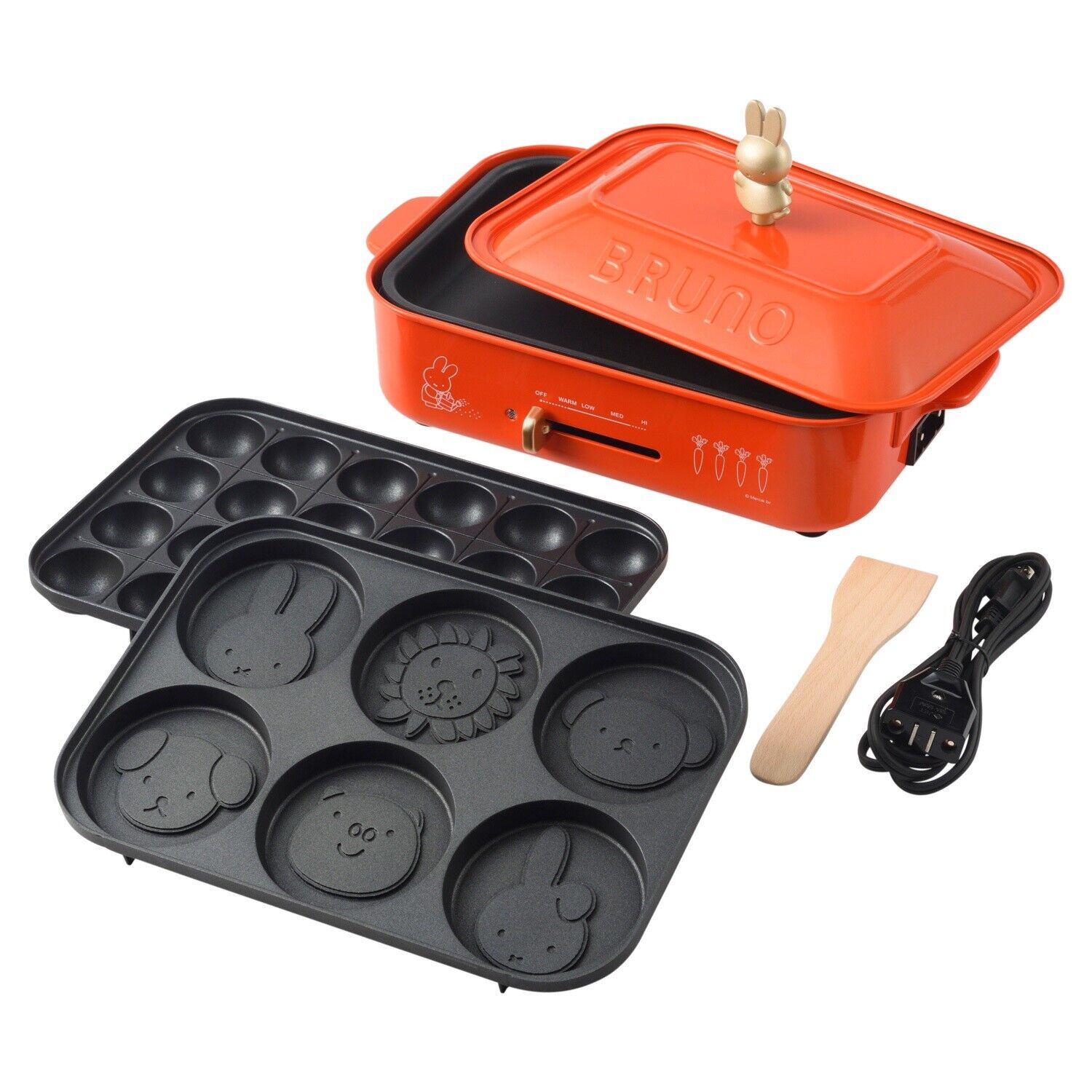 Bruno Compact Hot Plate BOE087-BRR Miffy AC100 Bruna Red Yakiniku Takoyaki New - Fresh Stock Dated February 2026
