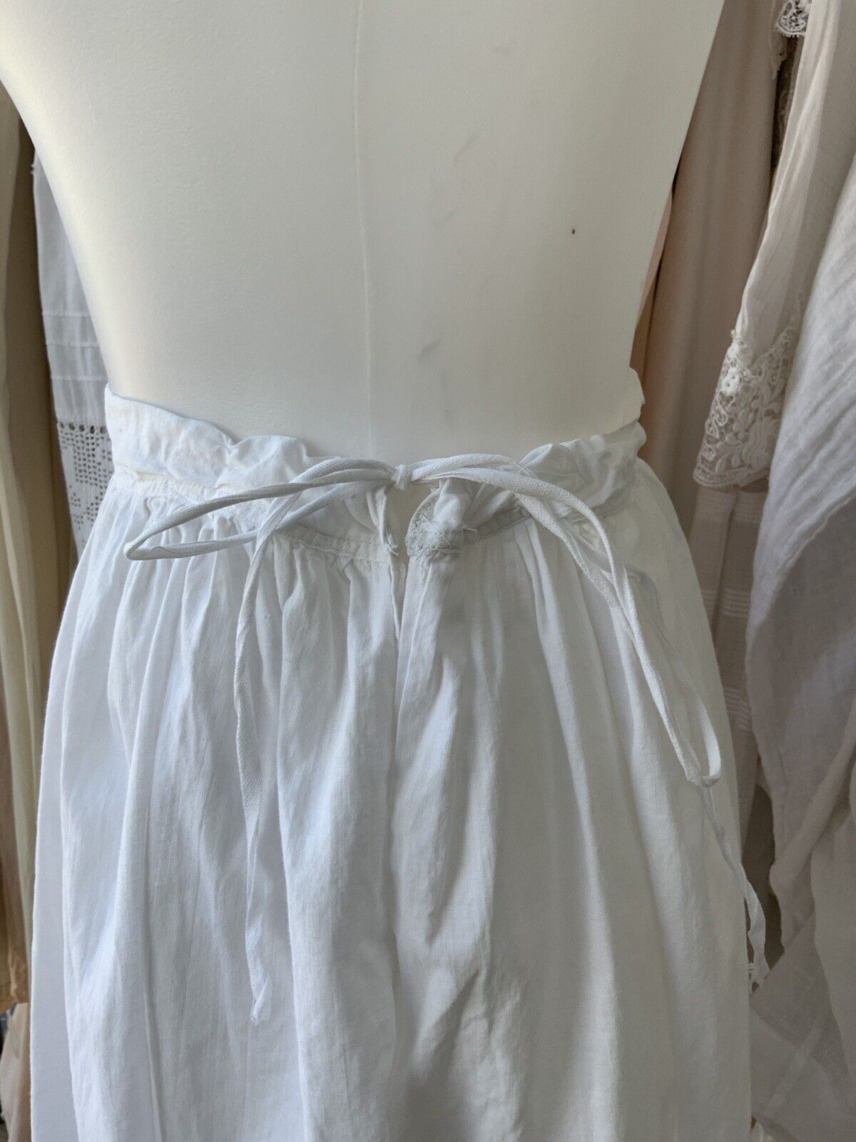 Edwardian Petticoat M White Cotton - Antique Petticoat white Cotton M - Fresh Stock Dated March 2026