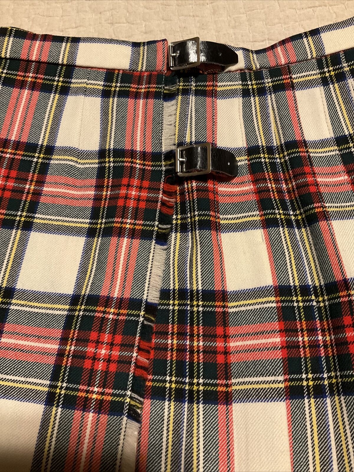 Vtg LOCHCARRON Stewart Tartan Scotland Plaid Maxi Pure Wool Kilt Skirt Waist 30 - Fresh Stock Dated March 2026