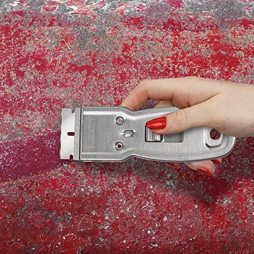Razor Blade Scraper Tool,Window Scraper with  5 Razor Blades, Windshield Scraper - Fresh Stock Dated February 2026