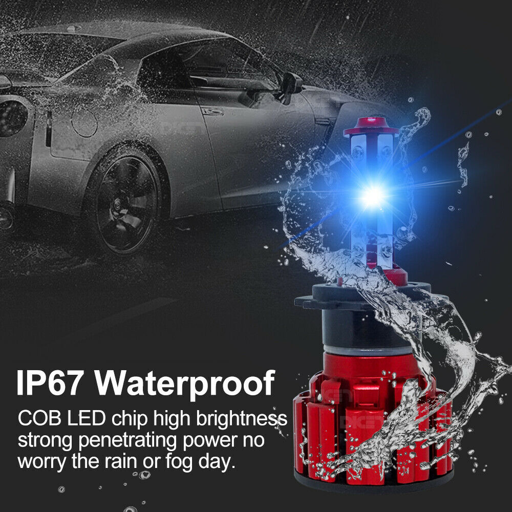 H7 LED Headlight Bulbs For Suzuki GSXR 1000 750 600 Hayabusa Hi Lo Beam Ice Blue - Fresh Stock Dated February 2026