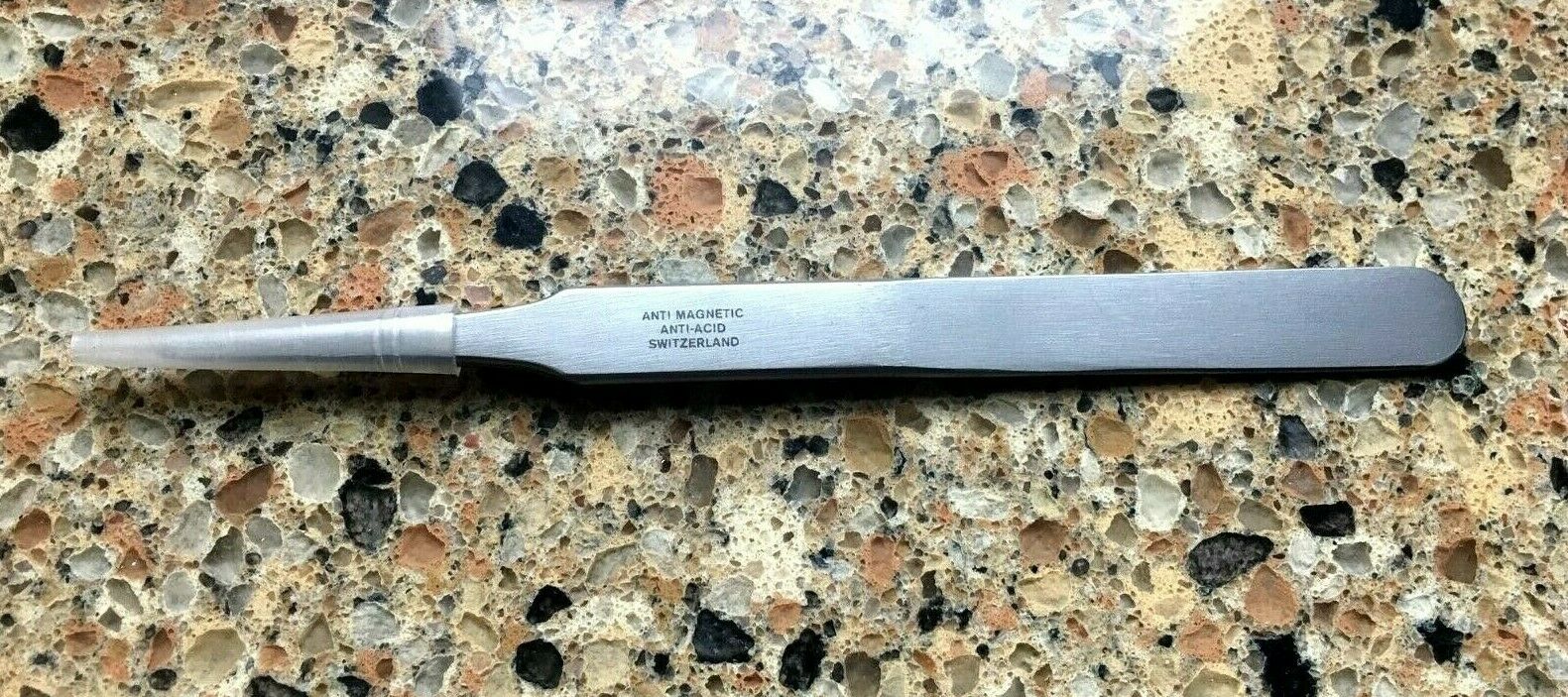 VINTAGE JANEL #2A 3021AM ANTI MAGNETIC & ACID, NICKEL TWEEZERS MADE SWITZERLAND - Fresh Stock Dated February 2026