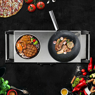 Costway Electric Hot Plate Ceramic Double Burner 1800W Infrared Cooktop w/Handle - Fresh Stock Dated February 2026