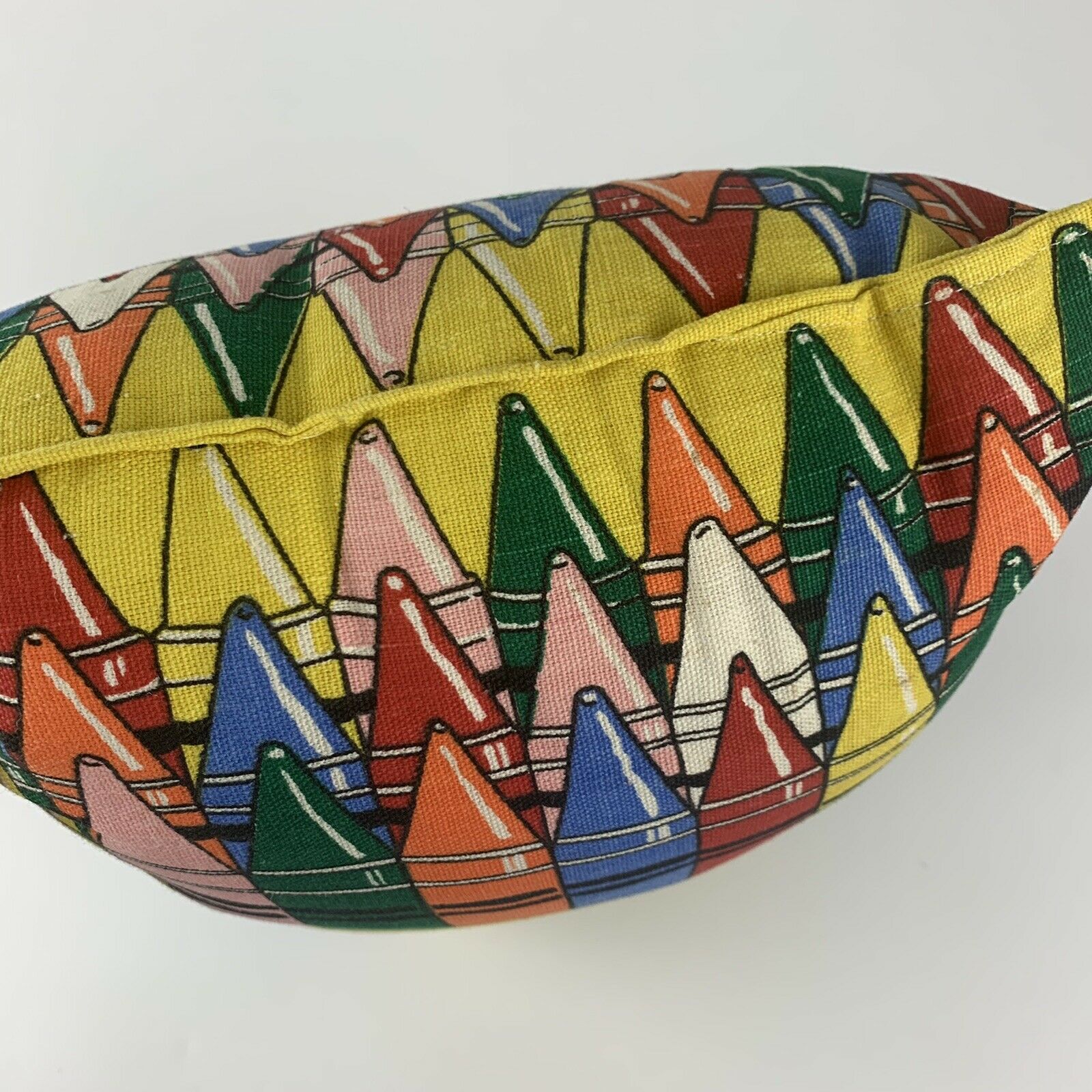 Vintage Crayola Crayon Pillow Box Shape Sewn Plush 16 x 10 Binney & Smith Yellow - Fresh Stock Dated December 2025