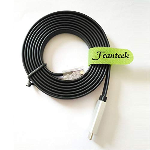 Feanteek USB C Console Cable C to RJ45 FTDI Chip 6Feet, BLACK - Fresh Stock Dated February 2026