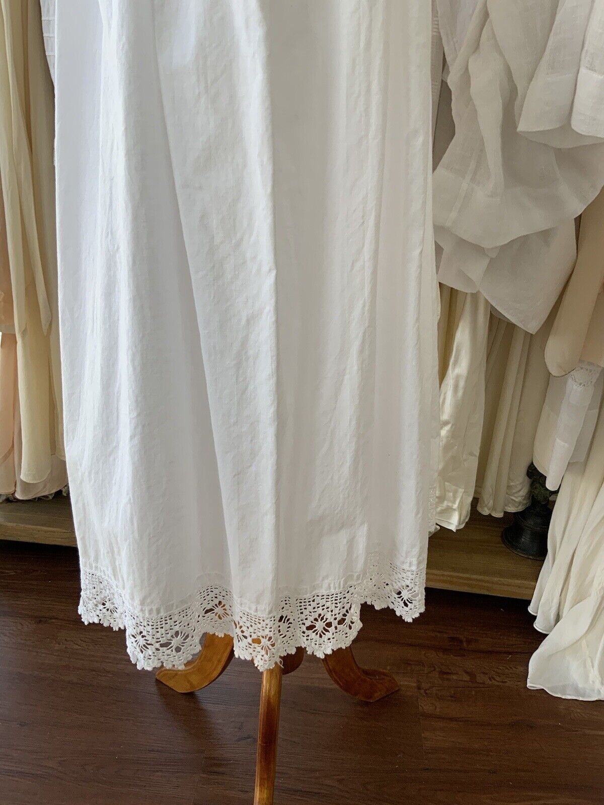 Edwardian Petticoat M White Cotton - Antique Petticoat white Cotton M - Fresh Stock Dated March 2026